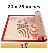 Non-slip Silicone Pastry Mat Extra Large with Measurements 28''By 20'' for Silicone Baking Mat, C...