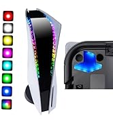 eXtremeRate RGB LED Light Strip &amp; Logo LED Kit for PS5 Console, 7 Colors 29/24 Effects DIY Decora...