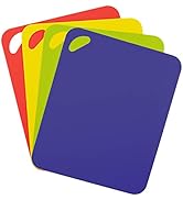 Dexas Heavy Duty Grippmat Flexible Cutting Board Set of Four, 11.5 x 14 inches, Blue, Green, Yell...