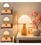 ZSLAIFU Mushroom Lamp, Dimmable Mushroom Table Lamp, Portable Wireless Small Lamp, Rechargeable B...