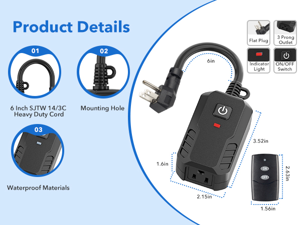 remote outdoor outlet plug