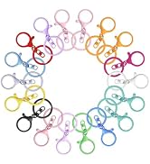 30 Pcs Lobster Claw Clasps Keychains with Colorful Swivel Snap Hook | Metal Lobster Clasp Swivel ...