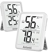 Antonki 2 Pack Room Thermometer Small Hygrometer Indoor, Home Humidity Gauge, Digital Temperature...