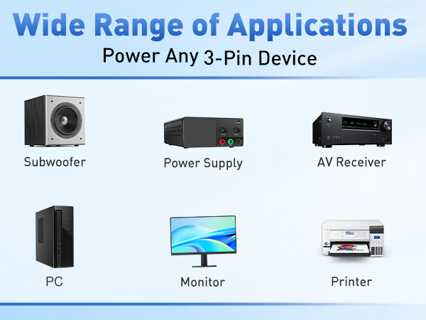 Wide Range of Applications Power any 3-Pin Device