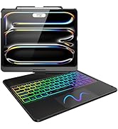 FUWANG Touch Keyboard Case for iPad Pro 13 inch (M5/M4) 2025/2024, 360° Swivel for iPad Pro 13 in...