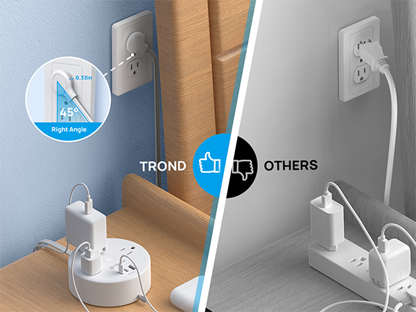 power strip flat plug