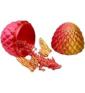 Luckana 3D Printed Dragon Egg with Flexible Dragon Toy Inside,Suitable Office Furniture Decoratio...