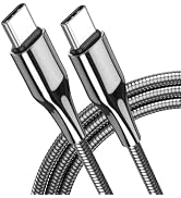 DIOOEER Pet Proof USB C to USB C Charger Cable 3.3FT - Metal Braided Durable, 60W PD Fast Chargin...