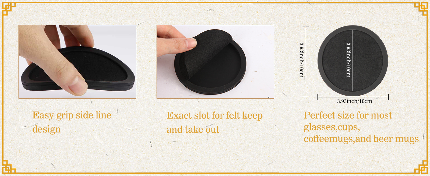 Sleek Absorbent Coasters with Holder
