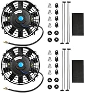 Electronic Radiator Cooling Fans - Mupera Universal Slim Fan Push Pull Radiator Cooling Fan, Reve...