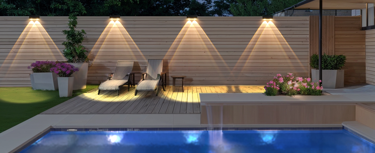solar fence lights outdoor