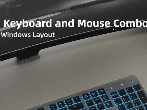 Wireless Keyboard and Mouse Combo