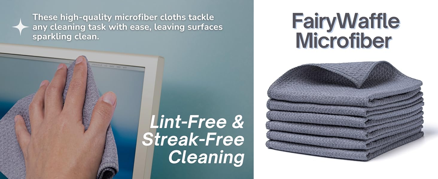 Cleaning a scren with fairywaflle microfiber