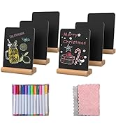 DOCMON Chalkboard Signs, 6 Pack Mini Chalk Board Sign Board with Stand for Food, Buffet, Parties,...
