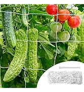 GWHOLE 5 x 15 ft. Plant Trellis Netting for Climbing Plants, Heavy-Duty Polyester Grow Net for Cu...