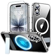 xiwxi for iPhone 17 Case with Kickstand,[Compatible with Magsafe][1*Screen Protector],Military-Gr...
