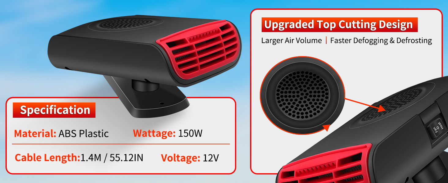 portable car heater and defroster