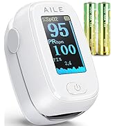 Pulse Oximeter with Fingertip Oxygen Meter : AILE Compact Fingertip Pulse Oximeter - Blood Oxygen...