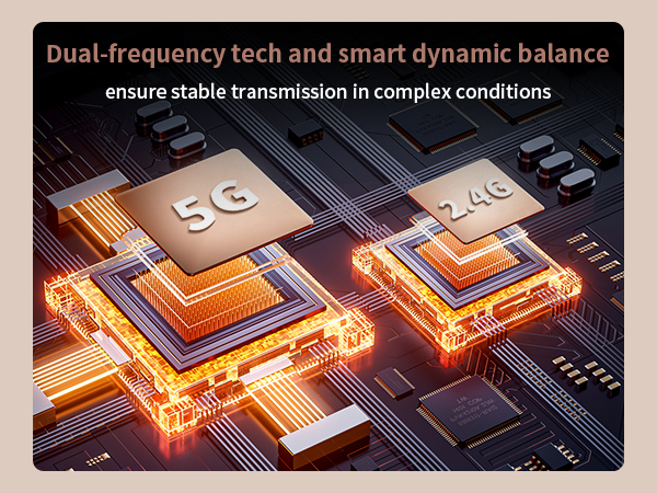 2.4G/5G dual-channel transmission,