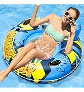 SULDUO 53" Pool Floats for Adults, Inflatable Pool Lounger Chair Float for Swimming Pool, Lake Fl...