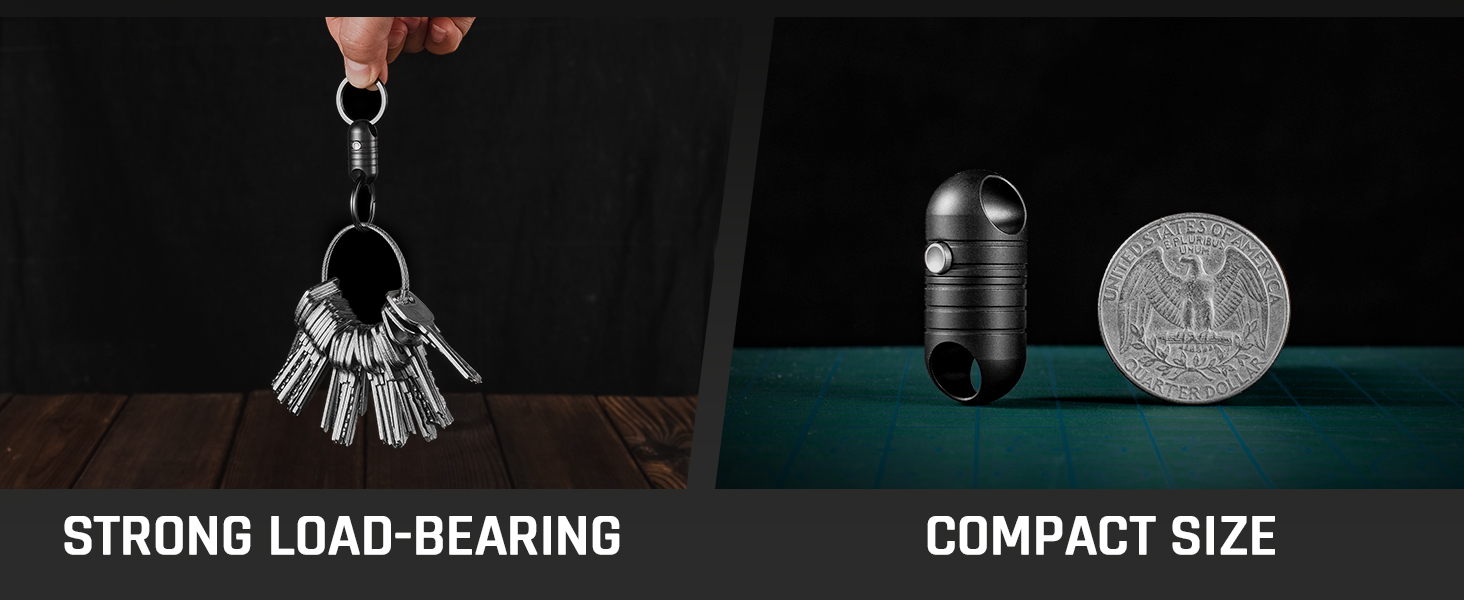 magnetic key holder swivel key ring edc keychain men keychains