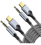 Aux to USB C Audio Cable 2 Pack [4FT], Type C to 3.5mm Aux Cord Hi-Fi DAC Headphone Jack Adapter ...