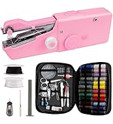 Mini Sewing Machine for Beginners - Handheld &amp; Electric, Easy One-Step Stitching for Quick Clothe...