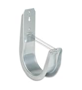 ICC 4-Inch Wall Mount J-Hook – 25-Pack, Cable Support Hooks with Retainer Clips, Galvanized Steel...