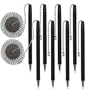 Office Werks 2 Pack of Secure Pens, Reception Counter Pen with 26" Chain Adhesive Holder, Include...