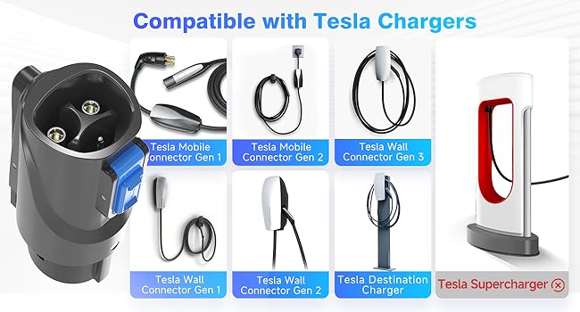 tesla to j1772 charging adapter