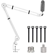 BOMGE Microphone Boom Arm Mic Stand Adjustable Clip Studio Suspension Scissor Arm Mount for Blue ...