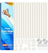 Delamu Beige Cord Hider, 236in Cord Covers for 3-4 Wires on Wall, Beige Cable Hider Wire Covers f...