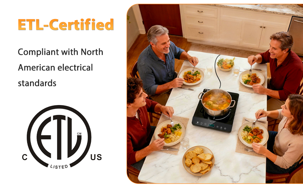 Single Burner Induction Cooktop with ETL Certified