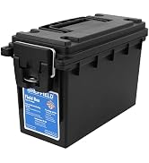 Sheffield 12629 Ammo Storage Box, Stackable .30 Cal Field Boxes, Water and Dust Resistant, Lockab...
