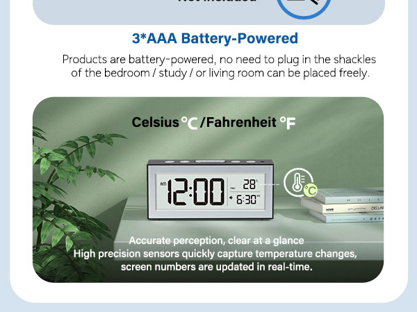 Zonopy Digital Alarm Clock with LED Display
