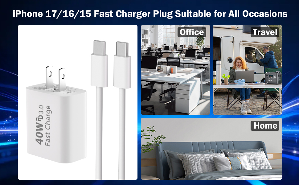 iphone 17/16/15 fast charger plug suitable for all occasions