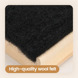 Each measures 12.5L x 5.7W x 3H cm (4.9 x 2.2 x 1.2 inch), the thickness of wool felt is 1.7cm.