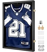 Yaetm Jersey Frame Display Case, Football Jersey Display Case for Wall, Lockable Shadow Box with ...