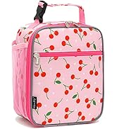 FlowFly Kids Lunch box Insulated Soft Bag Mini Cooler Back to School Thermal Meal Tote Kit for Gi...