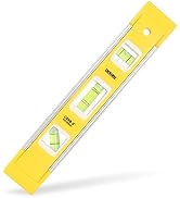 DOWELL 9 Inch Magnetic Box Level Torpedo Level,3 Different Bubbles/45°/90°/180°Measuring Shock Re...