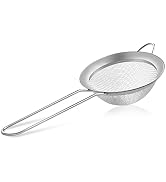 TIONTURE Small Strainer Fine Mesh Mini Strainer Stainless Steel Small Sifter with Sturdy Handle 3...