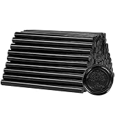 Mini Hot Glue Sticks Black 82 Pack 4" and 0.27'' Diameter Colored Hot Glue Gun Sticks for Kids Ad...