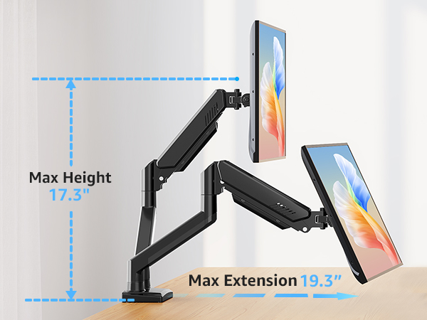 dual monitor arm