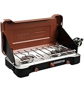 Camp Chef Mountain Series Everest 2X - High Output Two-Burner Camp Stove - Lid Doubles as Windscr...