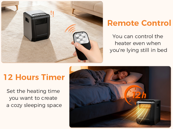 space heater with remote control