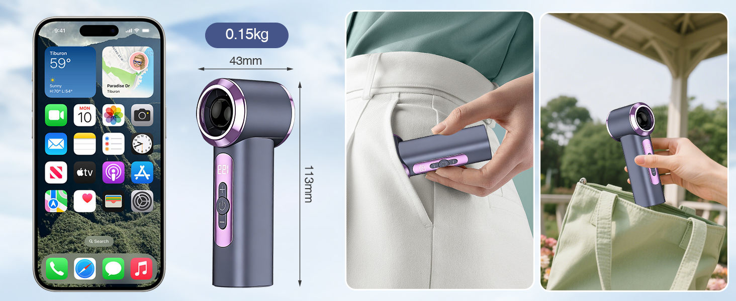 IGRARK Portable Handheld Mini Fan