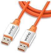 OkyLink 5ft (1.5M) USB 3.2 Gen 2 Male to Male Cable - 10Gbps A to A Direct Connect, Orange with R...