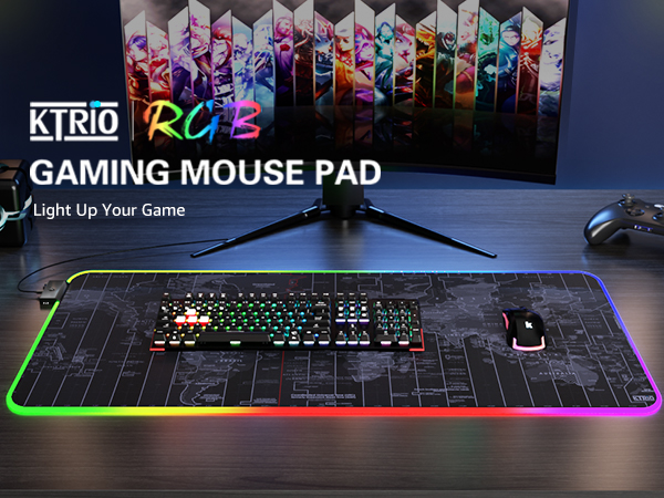 RGB map mouse pad