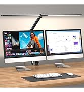 Led Desk Lamp for Office Home, 31.5" Architect Desk Light with Clamp Dual Screen Computer Monitor...