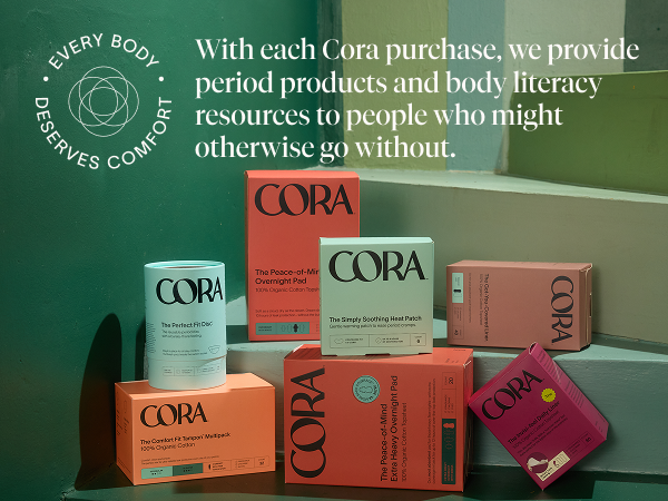 cora period liner panty liners 100% organic cotton topsheet feminine care regular long
